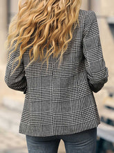 Load image into Gallery viewer, Houndstooth Buttoned Long Sleeve Blazer
