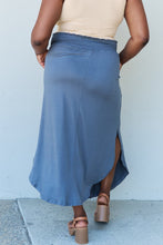 Load image into Gallery viewer, Doublju Comfort Princess Full Size High Waist Scoop Hem Maxi Skirt in Charcoal
