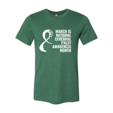 Load image into Gallery viewer, March is Cerebral Palsy Awareness Month Unisex Jersey Tee
