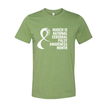 Load image into Gallery viewer, March is Cerebral Palsy Awareness Month Unisex Jersey Tee
