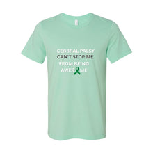 Load image into Gallery viewer, Cerebral Palsy Won't Stop From Being Awesome Unisex Jersey Tee
