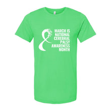 Load image into Gallery viewer, March is Cerebral Palsy Awareness Month Unisex Jersey Tee
