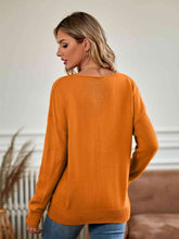 Load image into Gallery viewer, V-Neck Long Sleeve Ribbed Trim Sweater
