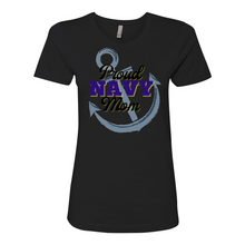 Load image into Gallery viewer, Proud NAVY Mom Boyfriend Tee

