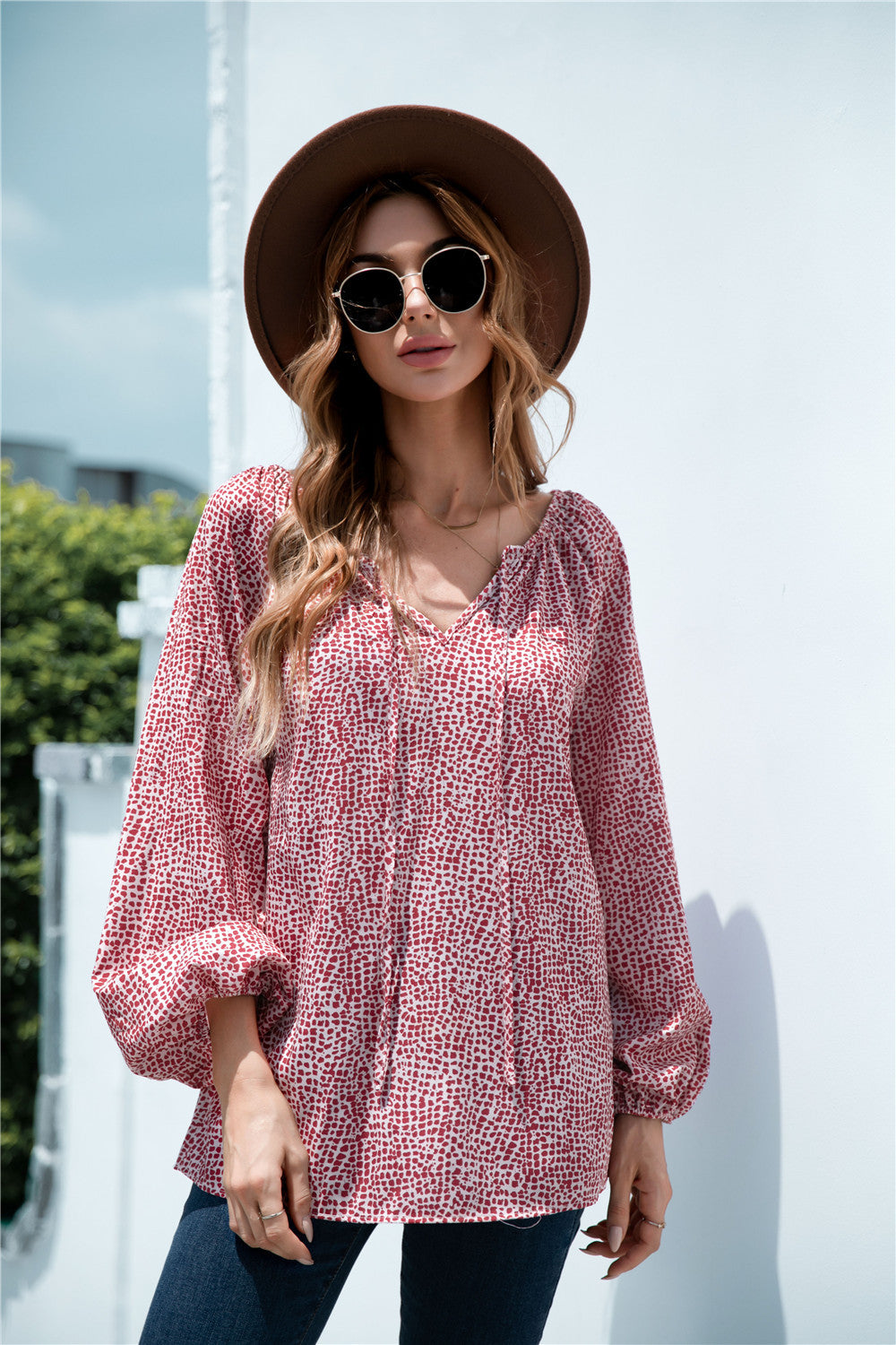 Off Shoulder Balloon Sleeve Top