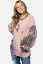 Load image into Gallery viewer, Tie Dye Long Sleeve Round Neck Top
