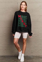 Load image into Gallery viewer, Simply Love Full Size MERRY Long Sleeve Sweatshirt
