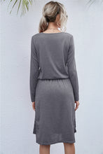 Load image into Gallery viewer, Round Neck Side Slit Dress
