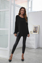 Load image into Gallery viewer, Side Lace Drop Shoulder Long Sleeve T-Shirt

