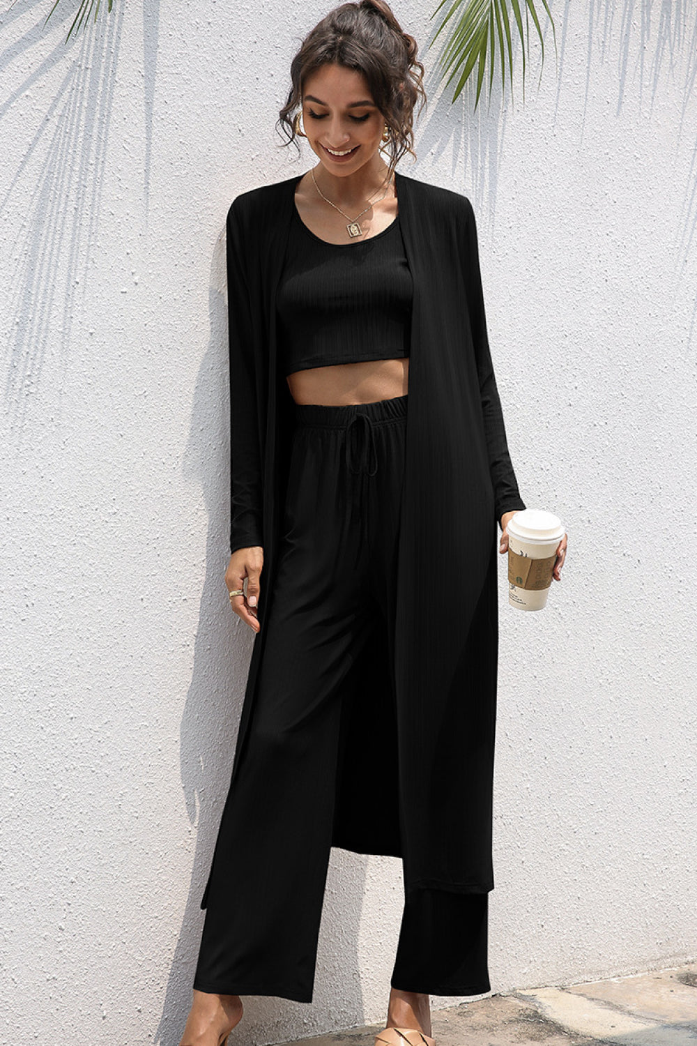 Tank Top, Wide Pants and Cover Set