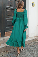 Load image into Gallery viewer, Smocked Ruffle Hem Flounce Sleeve Dress
