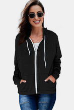 Load image into Gallery viewer, Solid Pocket Zipper Hoodie
