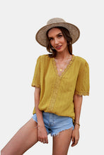 Load image into Gallery viewer, Swiss Dot V Neck Chiffon Top
