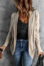 Load image into Gallery viewer, Long Sleeve Ribbed Hem Open Front Longline Cardigan
