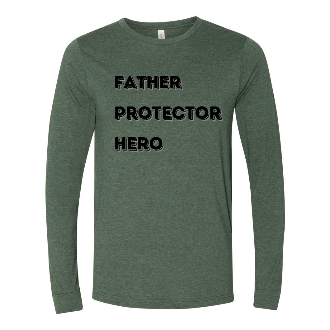 Father Protector Hero Long Sleeve Tee