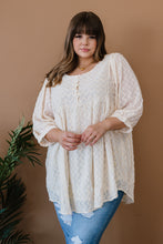 Load image into Gallery viewer, Davi &amp; Dani Wave Hello Full Size Run Textured Babydoll Blouse
