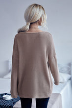 Load image into Gallery viewer, Waffle Knit V-Neck Sweater
