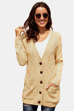 Load image into Gallery viewer, Button Pocket Cable Knit Cardigan
