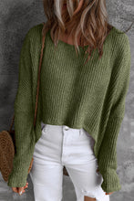 Load image into Gallery viewer, Round Neck High-Low Sweater
