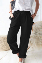 Load image into Gallery viewer, Paperbag Waist Pull-On Pants with Pockets
