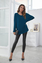 Load image into Gallery viewer, Side Lace Drop Shoulder Long Sleeve T-Shirt
