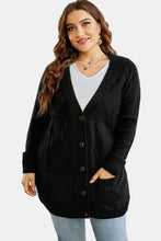 Load image into Gallery viewer, Button Pocket Cable Knit Cardigan
