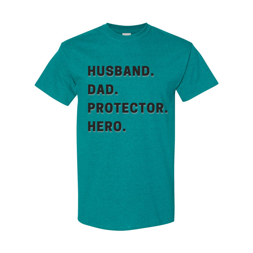Husband Dad Protector Hero T-Shirt