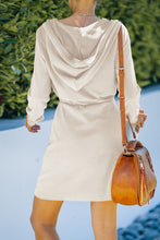Load image into Gallery viewer, Zip Up Hooded Drawstring Dress
