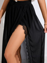 Load image into Gallery viewer, Scalloped Lace Trim Split Skirt
