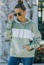 Load image into Gallery viewer, Two-Tone Dropped Shoulder Drawstring Hoodie
