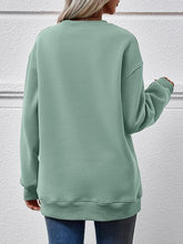 Load image into Gallery viewer, Christmas Tree Graphic Round Neck Sweatshirt
