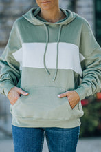 Load image into Gallery viewer, Two-Tone Dropped Shoulder Drawstring Hoodie
