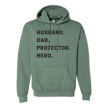 Load image into Gallery viewer, Husband Dad Protector Hero Hoodie
