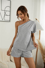 Load image into Gallery viewer, One Shoulder Asymmetry Top &amp; Shorts

