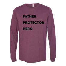 Load image into Gallery viewer, Father Protector Hero Long Sleeve Tee
