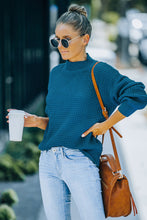 Load image into Gallery viewer, Mock Neck Waffle Knit Sweater
