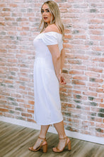 Load image into Gallery viewer, Off-Shoulder Short Sleeve Split Dress
