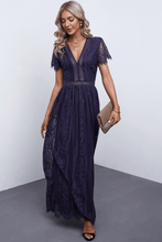 Load image into Gallery viewer, Scalloped Trim Lace Plunge Dress
