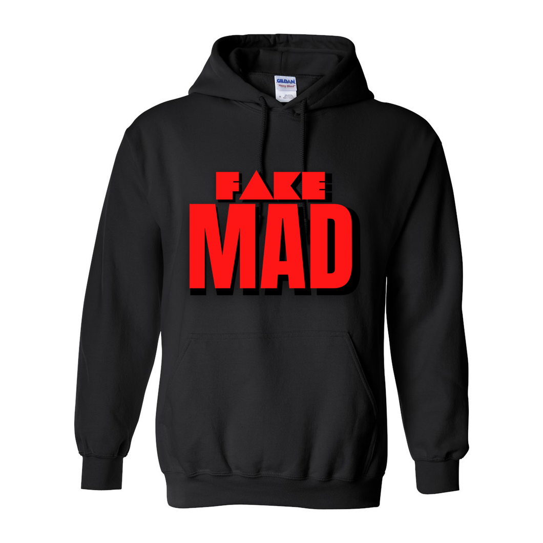 Red Retro Fake Mad Hoodie