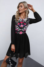 Load image into Gallery viewer, Floral Mesh Sleeve Lined Dress
