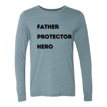 Load image into Gallery viewer, Father Protector Hero Long Sleeve Tee
