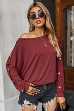 Load image into Gallery viewer, One Shoulder Button Long Sleeve Top
