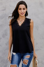Load image into Gallery viewer, Eyelash Lace V-Neck Tank Top
