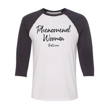 Load image into Gallery viewer, Phenomenal Woman Unisex Raglan T-Shirt
