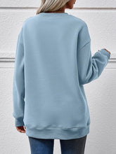 Load image into Gallery viewer, Christmas Tree Graphic Round Neck Sweatshirt
