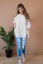 Load image into Gallery viewer, Davi &amp; Dani Wave Hello Full Size Run Textured Babydoll Blouse
