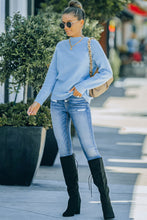 Load image into Gallery viewer, Mock Neck Ribbed Detail Sweater
