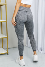 Load image into Gallery viewer, Rae Mode Full Size Heathered Wide Waistband Yoga Leggings

