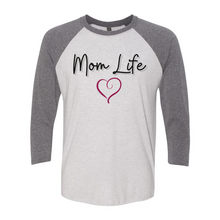 Load image into Gallery viewer, Mom Life Raglan Tee
