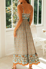 Load image into Gallery viewer, Bohemian Spaghetti Strap Frill Trim Maxi Dress
